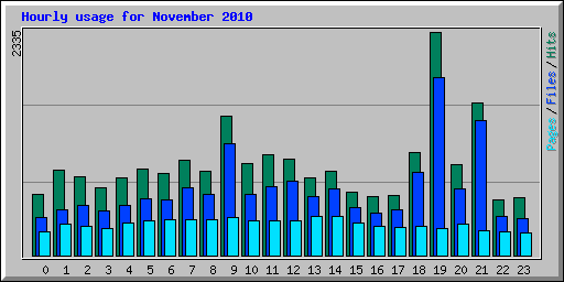 Hourly usage for November 2010