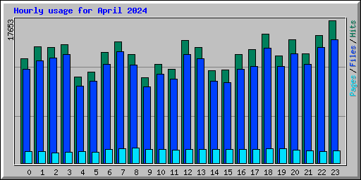 Hourly usage for April 2024