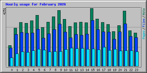 Hourly usage for February 2026